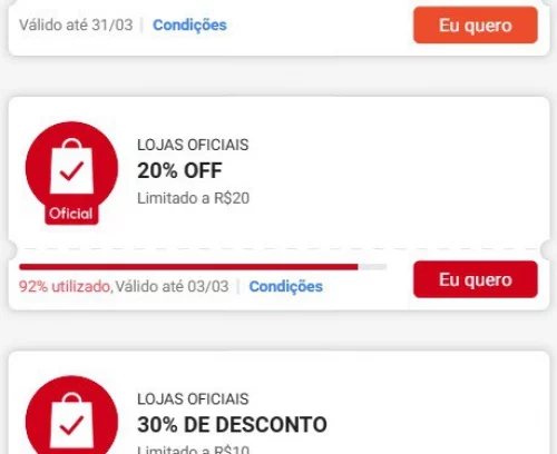 Pessoal, as ultimas promos da Shopee, precisa ativar  o cupom de 20% OFF