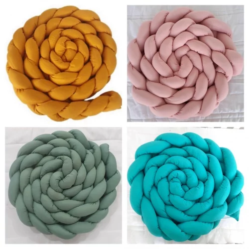 Promoção Trança Protetora Para Laterais De Berço Americano Com 4 Mts /meninas E Meninos / Pronta Entrega/Cores Lisas