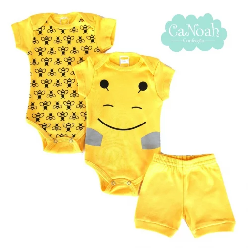 Roupa De Bebe Kit body 3 Peças body MENINA ou MENINO enxoval VERÃO