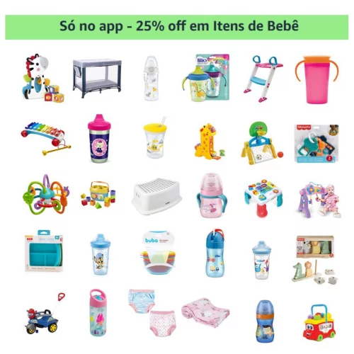 Só no app - 25% off em Itens de Bebê