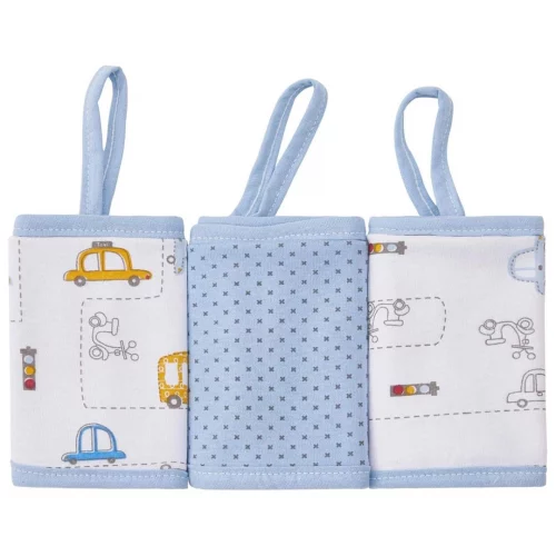 3 Paninhos de Boca Com Prendedor de Chupeta - Papi Textil
