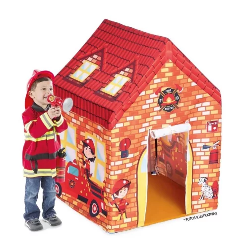 Barraca Infantil Cabana Tenda dos Bombeiros - Replay Kids