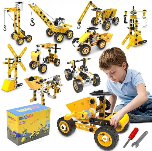 Brastoy Blocos De Construção Conjunto De Aprendizagem Brinquedo STEM Infantil (100 Peças)