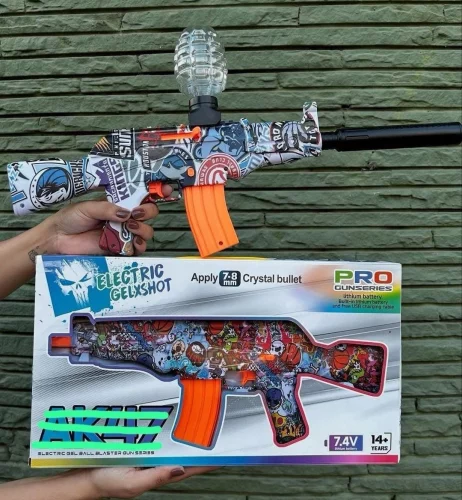 Brinquedo Arma De Gel Elétrica G34 Submetralhadora Automática