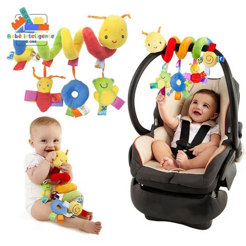 Brinquedos para Bebê Educativo Sensorial-Móbile Berço e Carrinho com Pelúcia Macia-Colorido,Seguro,Brinquedo acalmante