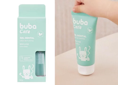 Buba Care, Gel Dental para Bebê, Sem flúor, 50 G