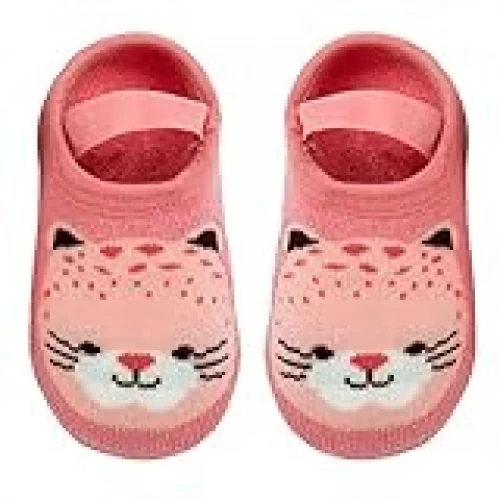 BUBA Meia Sapatilha Antiderrapante Jaguar - M, Modelo: 14533, Cor: Rosa