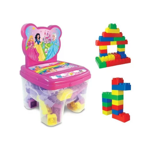 Cadeira Toy Blocos 24 Peças Princesas GGB Plast