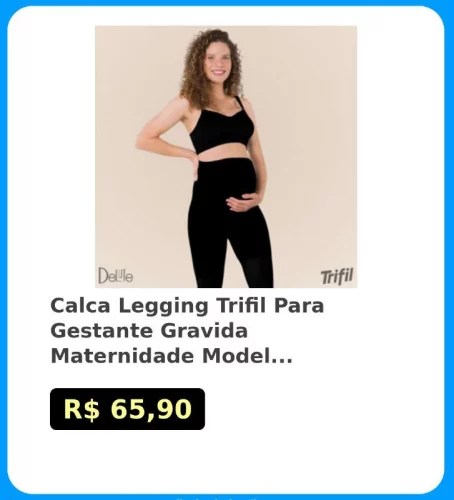 🛍Calca Legging Trifil Para Gestante Gravida Maternidade Modelo Sem Costura