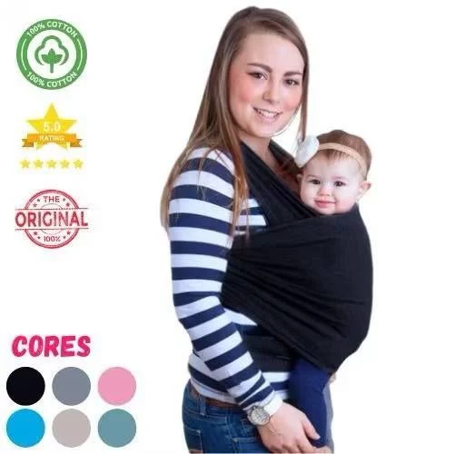 ￼Canguru para Bebê Sling - Malha em Poliéster - 5 metros
