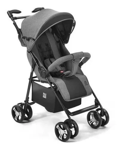 Carrinho Bebê Flick 15kg Preto/cinza Multikids Baby - Bb445