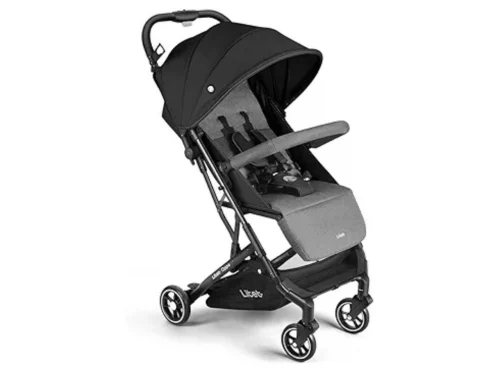 Carrinho de Bebe Compacto 0-15 Kg Oppa Preto e Cinza Litet - BB465