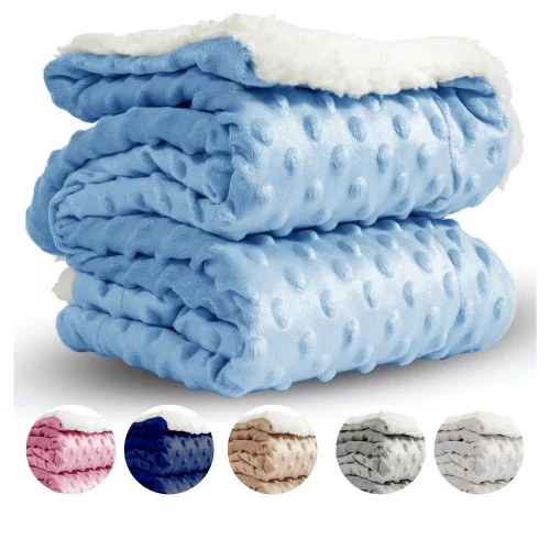 Cobertor de Bebe com Sherpa Dupla Face Edredom Luxo Antialérgico