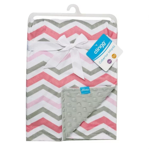 Cobertor Infantil Onda ROSA, Clingo
