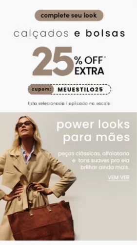 Complete seu look c/ calçados e bolsas‼️