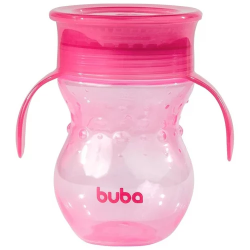 Copo 360º Com Alça Rosa Buba