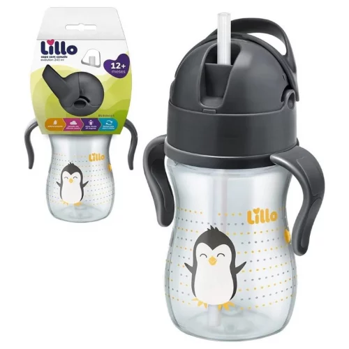 Copo Evolution Com Canudo 240ml Lillo
