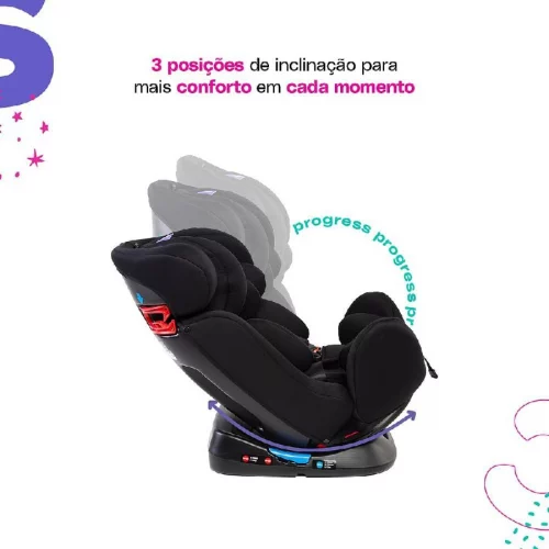Cosco Kids, Cadeirinha Progress, 0 a 36kg, Preto