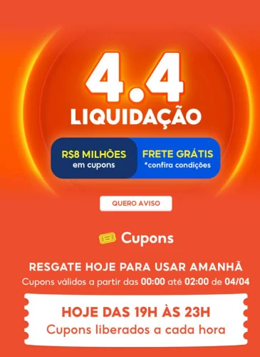 ⚠️❗️CUPONS SHOPEE 4.4