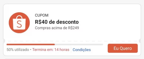 🚨 CUPONS SHOPEE ESGOTANDO