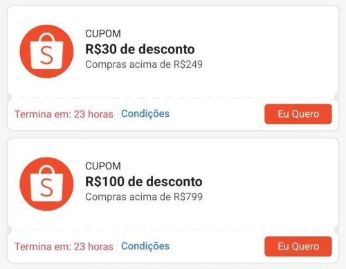 🙀Cupons Shopee Mega Quinta🙀