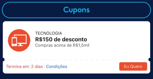 😱 CUPONZÃO R$150 TECH