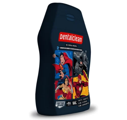 Dentalclean Gel Dental Infantil Heróis 100g Sem Flúor - Sabor Mix de Frutas