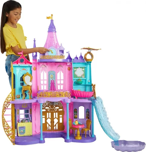 Disney Princesa, Castelo Real dos Sonhos com 28 Acessórios, 10 Áreas para Brincar e 1,20 metros de Altura, Para crianças a partir de 3 anos