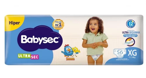 Fralda Babysec Ultrasec Galinha Pintadinha XG 60