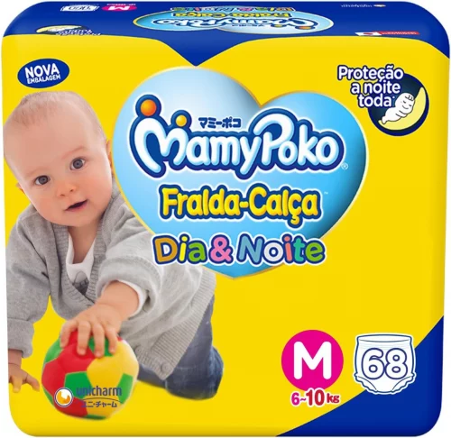 Fralda-Calça MamyPoko Dia&Noite M 68 Unidades