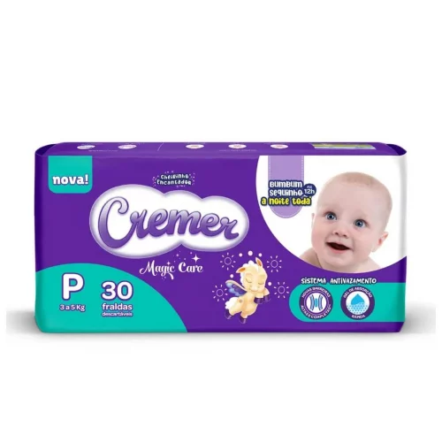 Fralda Cremer Jumbo P 30 Unidades