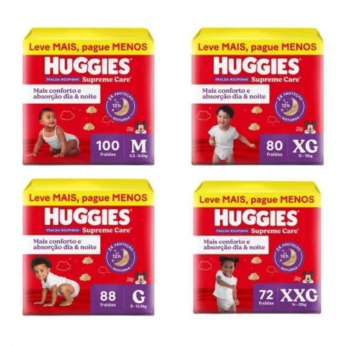 Fralda Huggies Supreme Care Roupinha