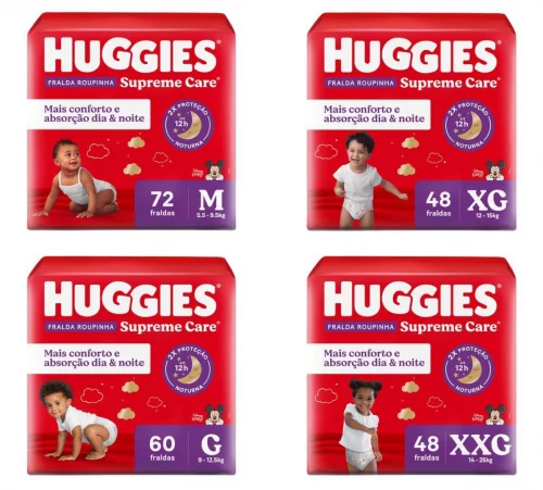 Fralda Huggies Supreme Care Roupinha