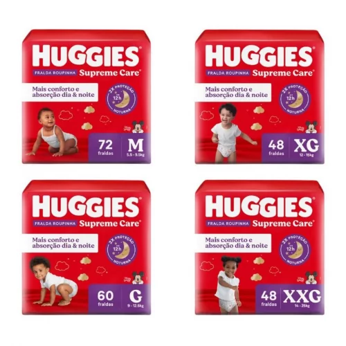 Fralda Huggies Supreme Care Roupinha