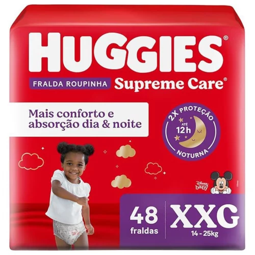 Fralda Huggies Supreme Care Roupinha XXG 48 Unidades