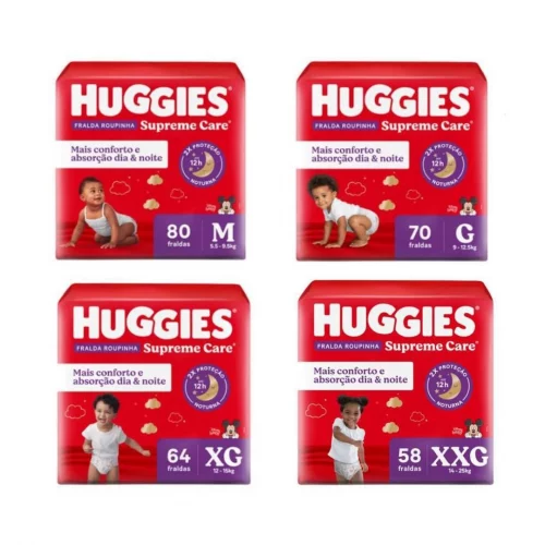 Fralda Huggies Supreme Care Roupinha