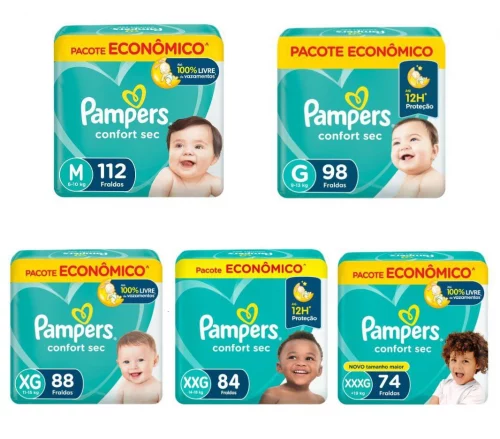 Fralda Pampers Confort Sec