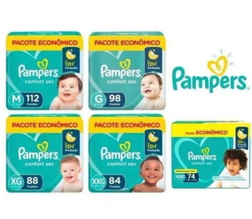 Fralda Pampers Confort Sec M ao XXXG