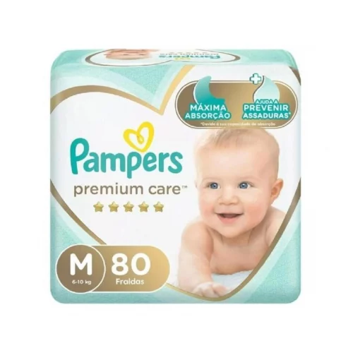 Fralda Pampers Premium Care M 80 Unidades (Fralda Fita)