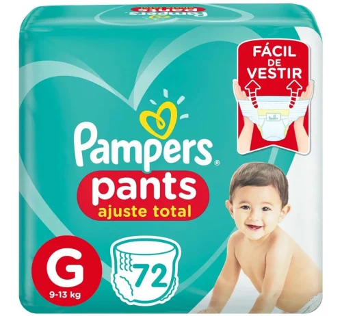 Fralda Pants Ajuste Total Tamanho G 72 Unidades Pampers