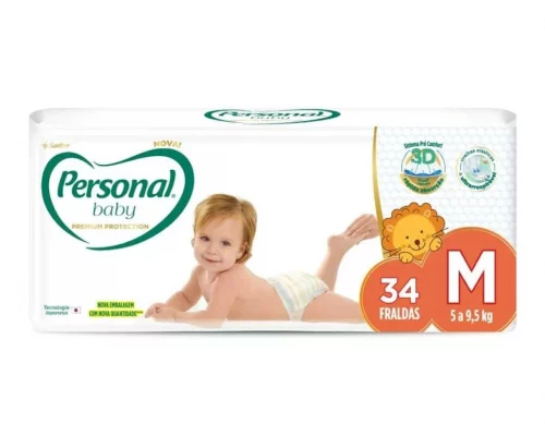 Fralda Personal Baby Premium Protection M Com 34 Unidades
