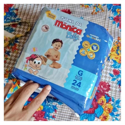 Fralda Turma da Mônica Baby G 24 unidades