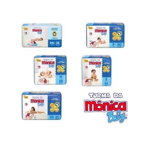 Fralda Turma da Mônica Baby Jumbo (Rn ao XG)