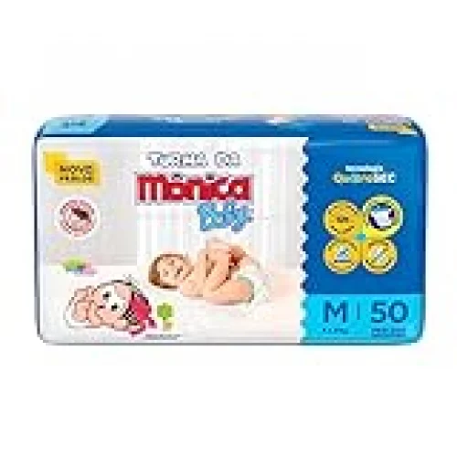 Fralda Turma da Mônica Baby Mega M 50 Unidades