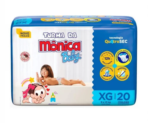 Fralda Turma da Mônica Baby XG 20 unidades