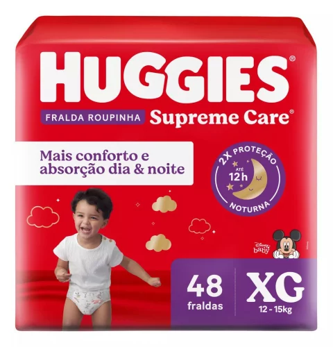 Huggies Fralda Roupinha Supreme Care XG 48 unidades