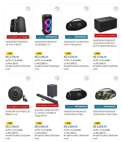 JBL com 25% de desconto no Carrefour