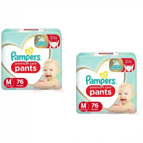 🤎 Kit 2 Fralda Pampers Pants M 76 Uni = 152 uni