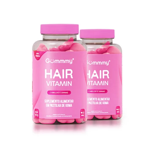 Kit 2 Gummy Hair Suplemento Vitamina Para Cabelo E Unhas Em Goma