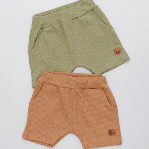 Kit 2 Shorts bebe menino Algodão 7771-C1